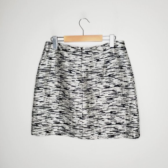 Judith & Charles Skirt Mini Metallic Sequined Luxury Silver 8 - Picture 2 of 8